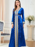 Caftan mariage en velours pour occasions spéciales