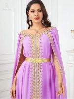 Modèle de caftan chic "Rose Orchidée" pour occasions spéciales