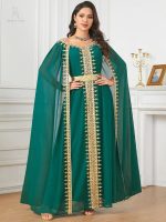 Caftan luxe Vert Saphir élégant et raffiné