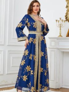 Caftan mariage aux motifs étoilés