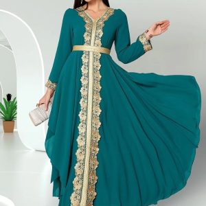 Caftan mariage Azur Majestueux en tissu élégant