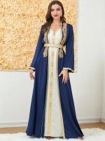Design chic du caftan mariage Bleu Majesté