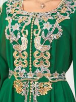 Caftan Émeraude Royale, idéal pour une cérémonie nuptiale