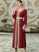 Caftan traditionnel mariage en couleur riche