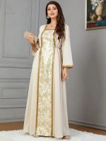 Caftan de luxe pour les mariages, couleur ivoire