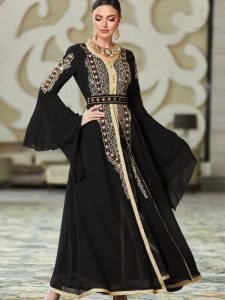 Caftan mariage noir, style sophistiqué et chic