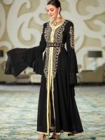 Modèle de caftan noir pour célébrations