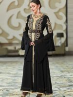 Caftan élégant noir, idéal pour les noces