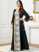 Caftan mariage Noir Royal élégant et raffiné
