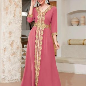 Caftan mariage Rose Antique élégant et raffiné