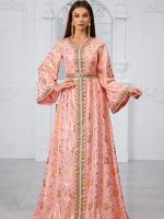 Caftan mariage Rose Royal élégant et raffiné