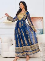 Saphir Impérial, caftan mariage avec broderies délicates