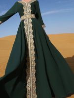 Caftan vert émeraude pour cérémonie nuptiale