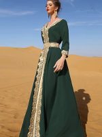Caftan mariage en teintes émeraude éclatantes