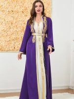 Caftan mariage Violet Amira élégant et sophistiqué