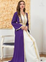 Caftan en violet pour un look de mariage chic