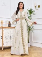 Caftan marocain Éclat d'Ivoire