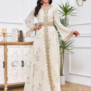 Caftan marocain Éclat d'Ivoire