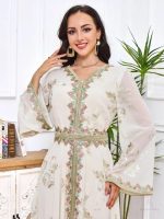 Caftan ivoire élégant pour une allure raffinée