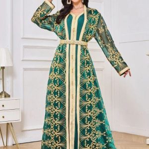 Caftan marocain Émeraude des Oasis