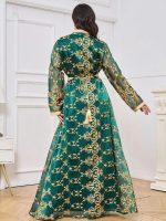 Vêtement ethnique marocain, caftan Émeraude des Oasis