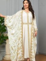 Caftan marocain Lalla Nour en tissu élégant