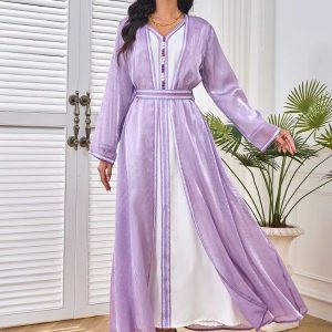 Caftan marocain Lila Andalouse en velours élégant