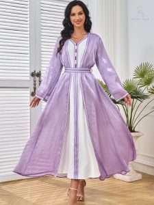Caftan andalou Lila, design marocain chic et sophistiqué