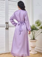 Caftan marocain, inspiration andalouse, couleur Lila unique