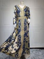 Caftan marocain luxe Assala royale en tissu raffiné