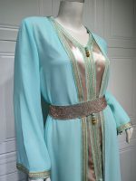 Veste traditionnelle marocaine en menthe