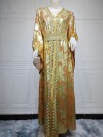 Caftan marocain Majda Al Hnaya élégant et traditionnel