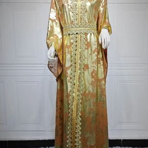 Caftan marocain Majda Al Hnaya élégant et traditionnel
