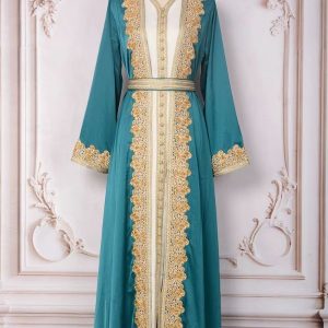 Caftan émeraude marocain pour mariage