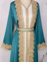 Caftan andalou vert pour cérémonie