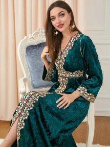 Émeraude Impériale, caftan marocain élégant