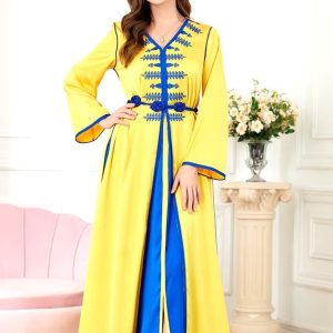 Caftan marocain "Lueur d'Aube" pour mariage élégant