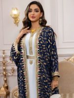 Caftan Nuit d’Oujda avec motifs raffinés