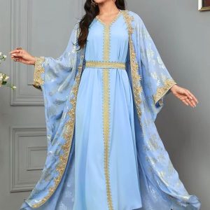 Caftan marocain Sabah Al Bahia élégant et traditionnel