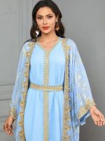 Sabah Al Bahia : caftan marocain avec détails raffinés