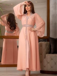 Caftan marocain Saïda, élégant et traditionnel
