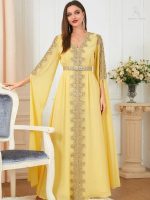 Design traditionnel marocain du caftan Soleil