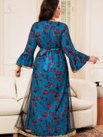 Design contemporain de caftan avec imprimé floral