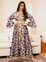 Caftan moderne "Fleur des Sables" pour femme