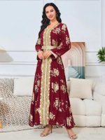 Style contemporain avec caftan grenat