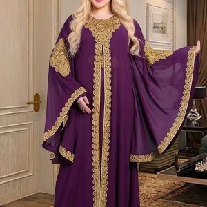 Caftan moderne améthyste pour femme