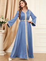 Caftan oriental Azur Céleste pour femme