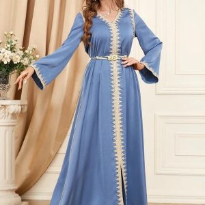 Caftan oriental Azur Céleste pour femme