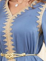Vêtement traditionnel : caftan Azur pour femme moderne