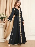 Caftan oriental Ébène Royale pour femme